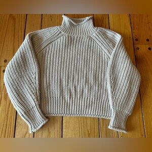 Solid Ribbed Knit Sweater, H&M, Women’s size XL. Cream color.